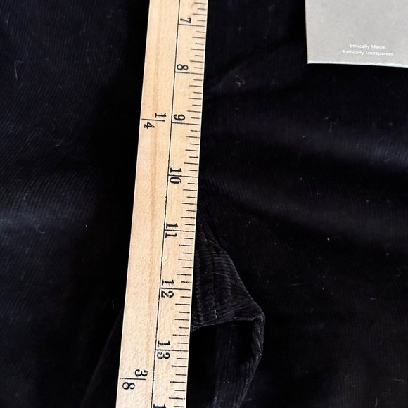 Everlane NWT Corduroy Wide Leg Straight Pant Black Size 10 - Picture 10 of 12